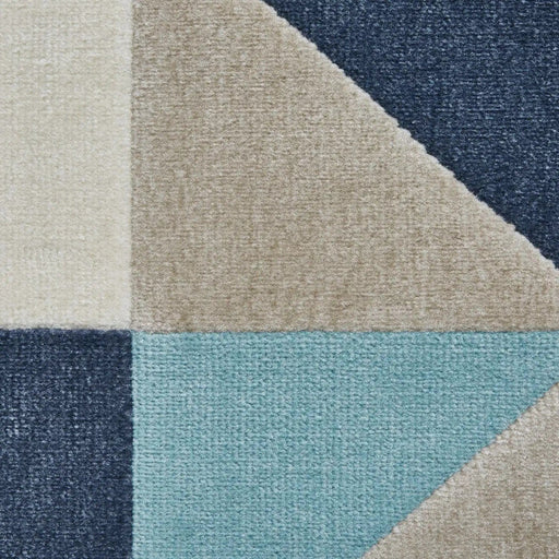 Think Rugs Rugs Vancouver 18214 Beige/ Blue - Woven Rugs