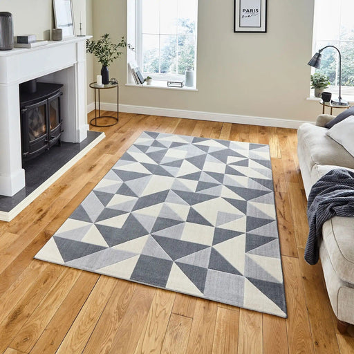 Think Rugs Rugs Vancouver 18214 Grey - Woven Rugs