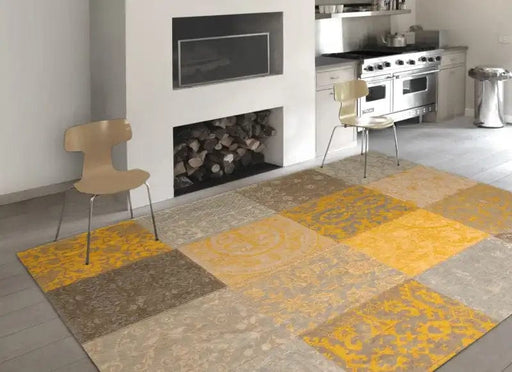 Louis De Poortere Rugs Vintage 8084 Yellow Rugs - Woven Rugs