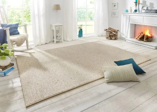 RugsDirect Online Plain/Nearly Plain Wolly 102843 Cream Rug - Woven Rugs