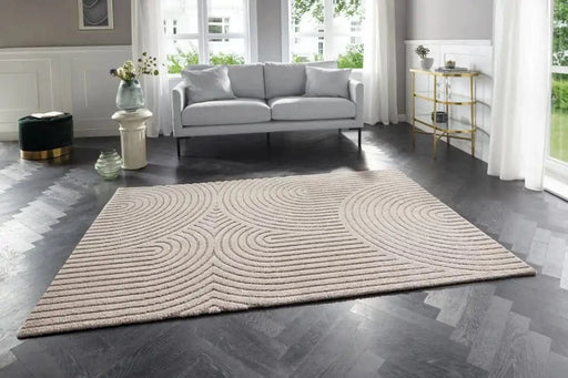 RugsDirect Online Plain/Nearly Plain New York Hans 105084 Cream Beige Rug - Woven Rugs