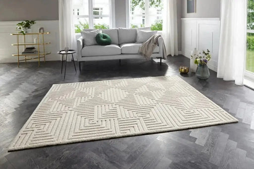 RugsDirect Online Plain/Nearly Plain New York Hans 105091 Cream Rug - Woven Rugs