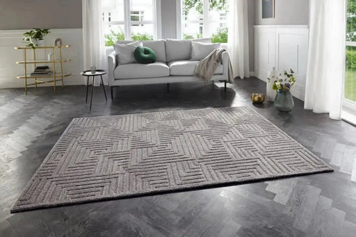 RugsDirect Online Plain/Nearly Plain New York Hans 105092 Grey Rug - Woven Rugs
