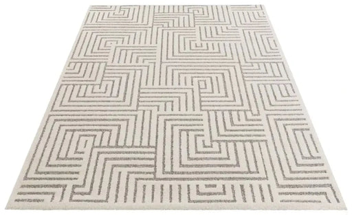 RugsDirect Online Plain/Nearly Plain New York Hans 105093 Cream Grey Rug - Woven Rugs