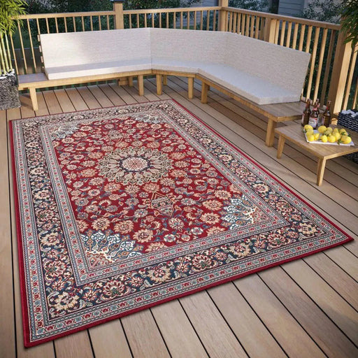 RugsDirect Online Traditional Flair Orient Indoor Outdoor 105716 Red Blue Rug - Woven Rugs