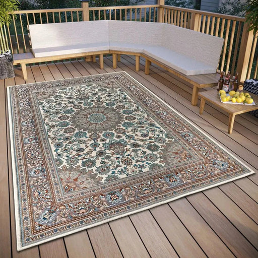 RugsDirect Online Traditional Flair Orient Indoor Outdoor 105718 Cream Beige Rug - Woven Rugs