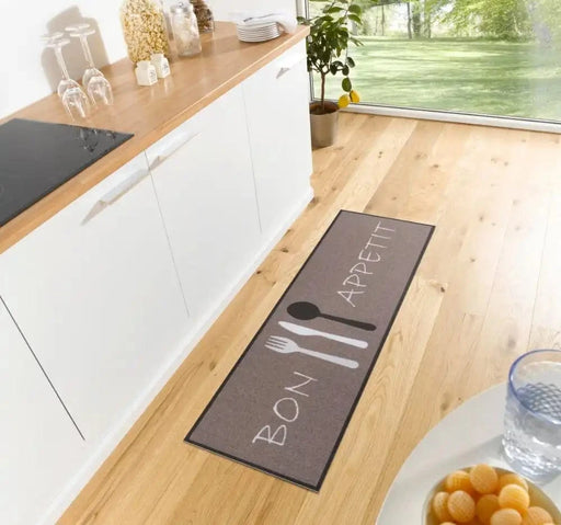 RugsDirect Online Funky 50cm x 150cm Runner Cook & Clean 105724 Bon Brown Rug 4262377777206 - Woven Rugs