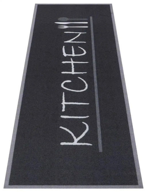 RugsDirect Online Funky 50cm x 150cm Runner Cook & Clean 105725 Kitchen Black Rug 4262377777213 - Woven Rugs