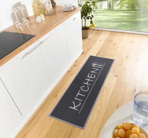 RugsDirect Online Funky 50cm x 150cm Runner Cook & Clean 105725 Kitchen Black Rug 4262377777213 - Woven Rugs