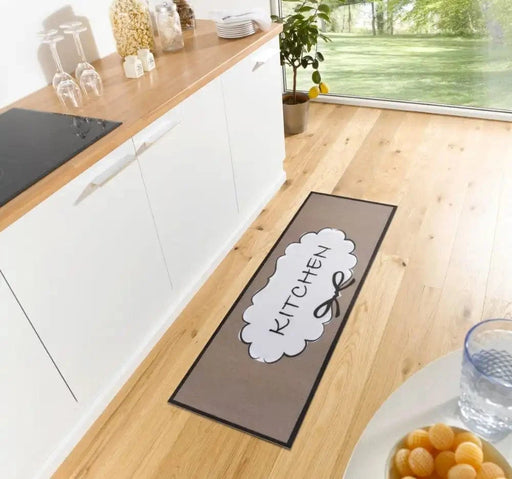 RugsDirect Online Funky 50cm x 150cm Runner Cook & Clean 105728 Kitchen Brown Rug 4262377777244 - Woven Rugs