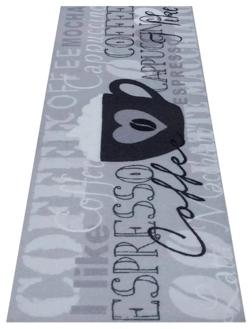 RugsDirect Online Funky 50cm x 150cm Runner Cook & Clean 105729 Coffee Grey Rug 4262377777251 - Woven Rugs