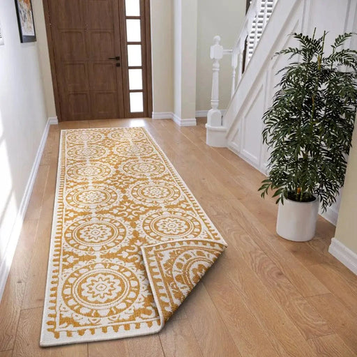 RugsDirect Online Modern Twin Supreme 105791 Ochre Rug - Woven Rugs