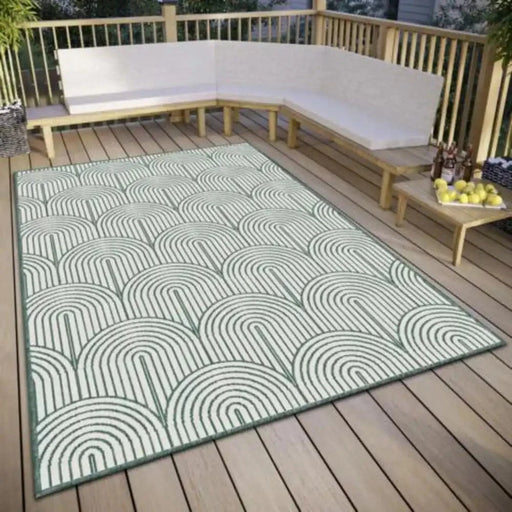 RugsDirect Online Plain/Nearly Plain Pangli Reversible Indoor Outdoor 105853 Green Rug - Woven Rugs