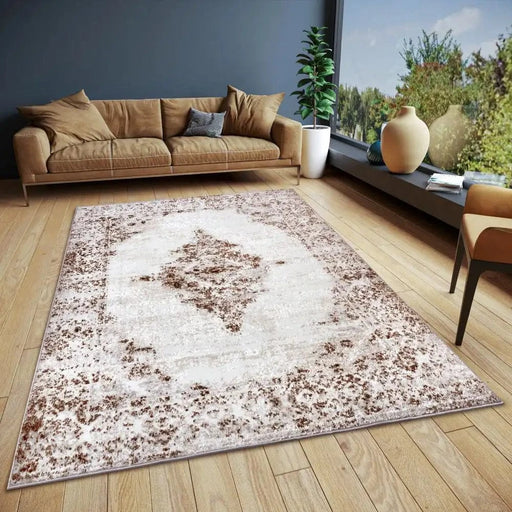 RugsDirect Online Traditional Shine 105917 Cream Brown Rug - Woven Rugs
