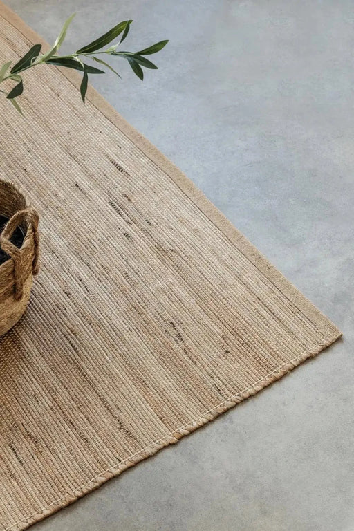 RugsDirect Online Plain/Nearly Plain Handloom 1 105961 Beige Rug - Woven Rugs