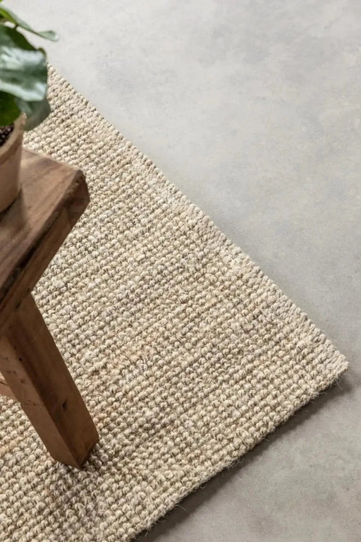 RugsDirect Online Plain/Nearly Plain Boucle 105973 Ivory White Rug - Woven Rugs