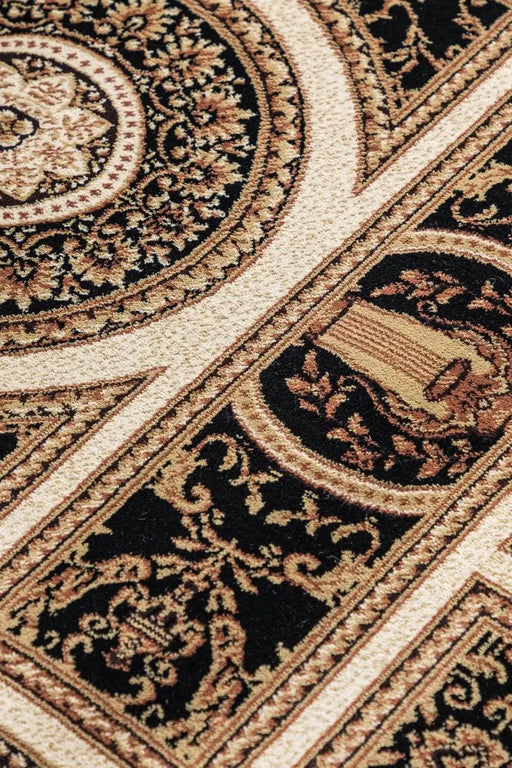 RugsDirect Online Traditional Herat 2 105989 Black Cream Rug - Woven Rugs