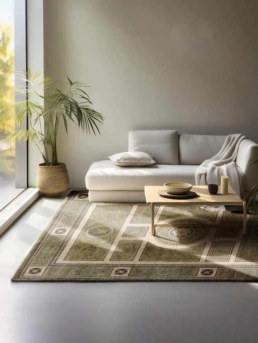 Nouristan Rugs Herat 2 105991 Olive-Green Cream - Woven Rugs