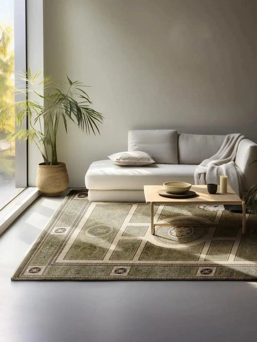 RugsDirect Online Traditional Herat 2 105991 Olive-Green Cream Rug - Woven Rugs