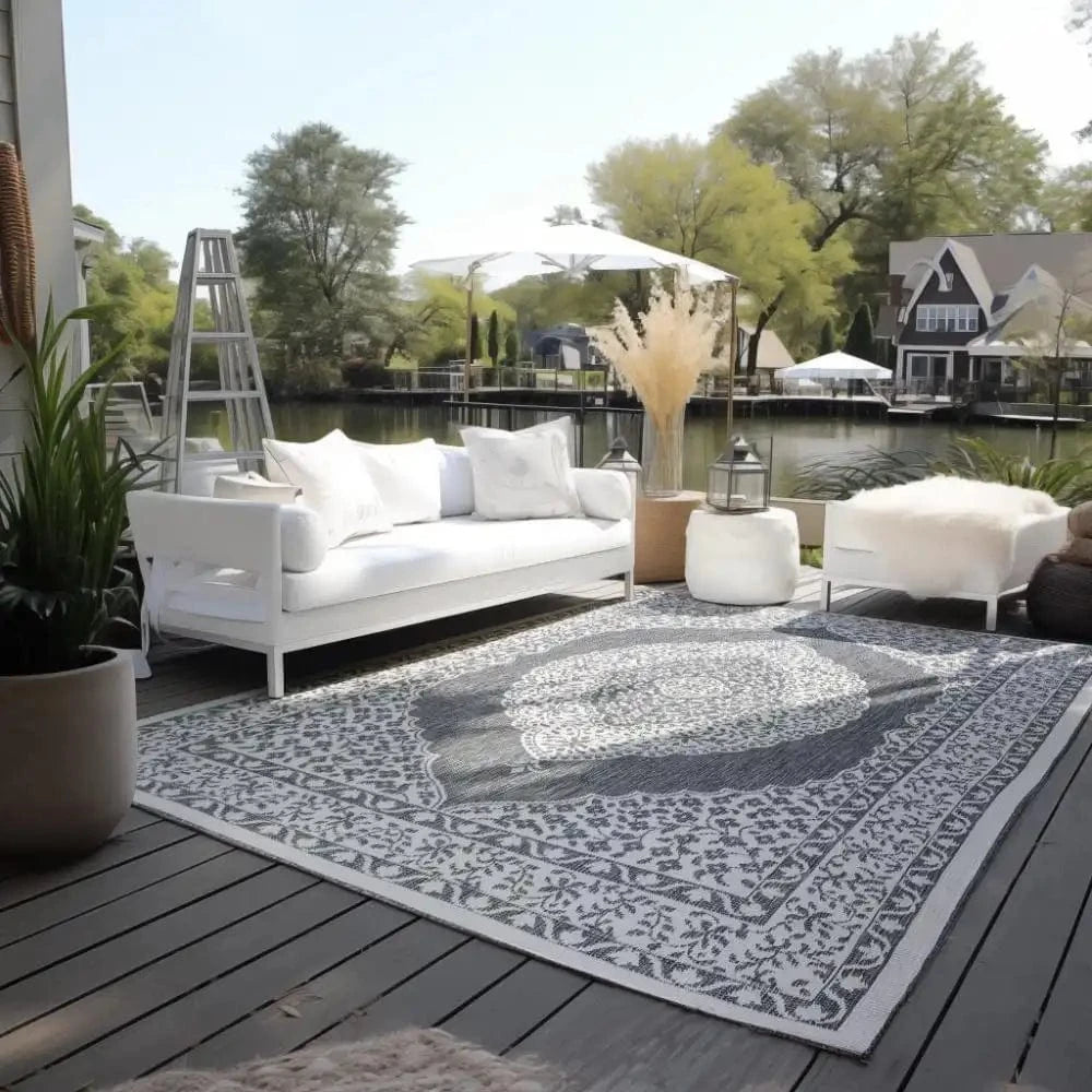 Gemini Reversible 106023 Silver Rug — Woven Rugs