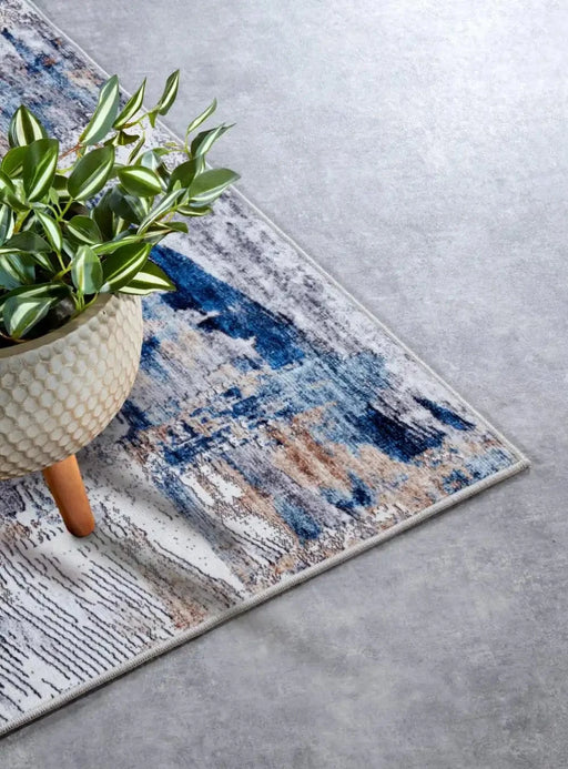 RugsDirect Online Funky Imagination v2 Hans 106035 Dark blue Beige Rug - Woven Rugs