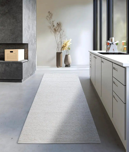 RugsDirect Online Plain/Nearly Plain 80cm x 200cm Runner Kollektion 1748 106048 Off White Rug 4068226007131 - Woven Rugs