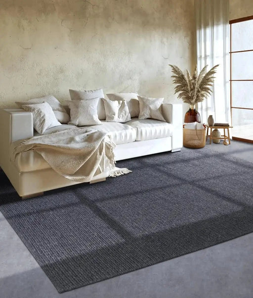 RugsDirect Online Plain/Nearly Plain Kollektion 1748 106051 Anthracite Rug - Woven Rugs