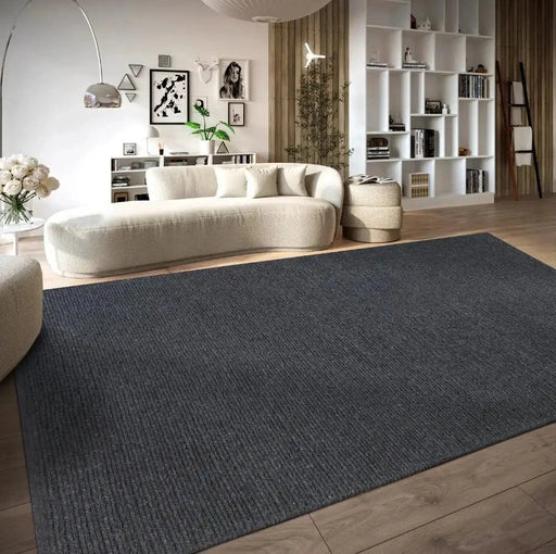 RugsDirect Online Plain/Nearly Plain Kollektion 1748 106051 Anthracite Rug - Woven Rugs