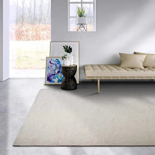 RugsDirect Online Plain/Nearly Plain Delhi 106052 Natural White Rug - Woven Rugs