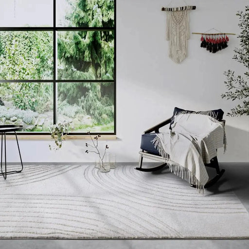 RugsDirect Online Plain/Nearly Plain Elle Gallery 106086 Cream White Rug - Woven Rugs