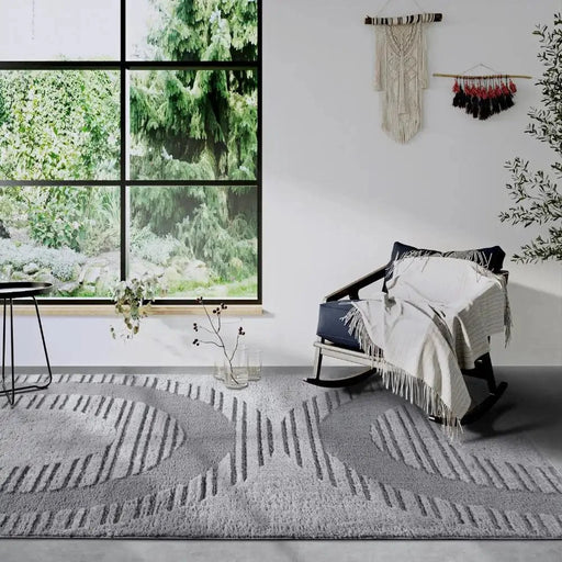 RugsDirect Online Plain/Nearly Plain Elle Gallery 106088 Light Grey Rug - Woven Rugs