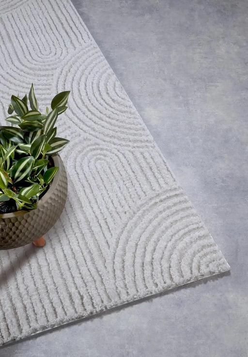 RugsDirect Online Plain/Nearly Plain Elle Gallery 106092 Cream White Rug - Woven Rugs