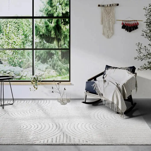 RugsDirect Online Plain/Nearly Plain Elle Gallery 106092 Cream White Rug - Woven Rugs