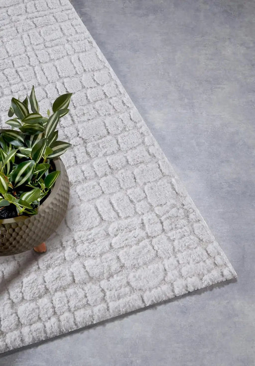 RugsDirect Online Plain/Nearly Plain Elle Gallery 106098 Cream White Rug - Woven Rugs