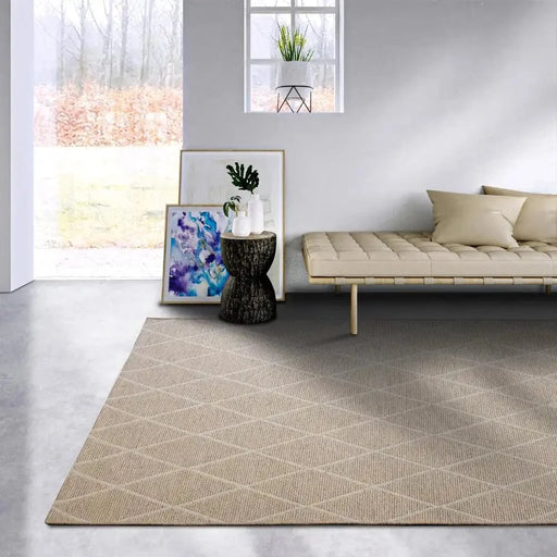RugsDirect Online Plain/Nearly Plain 1843 106107 Natural Beige Rug - Woven Rugs