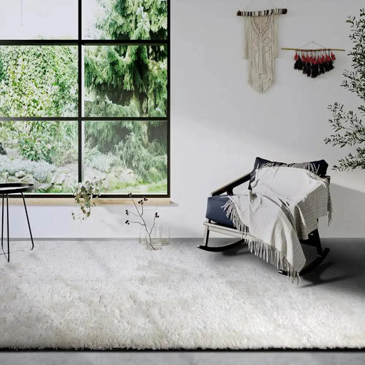 RugsDirect Online Plain/Nearly Plain Myk 106112 Ivory White Rug - Woven Rugs