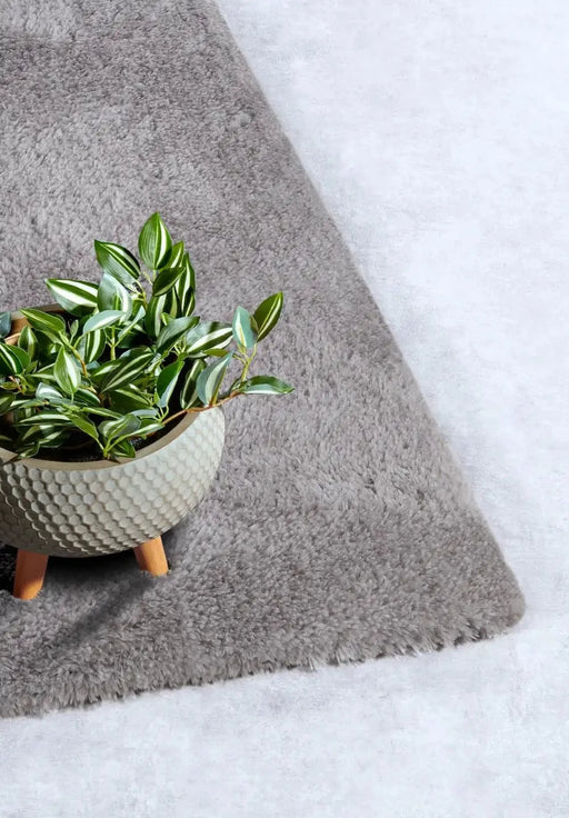 RugsDirect Online Plain/Nearly Plain Myk 106113 Light Grey Rug - Woven Rugs