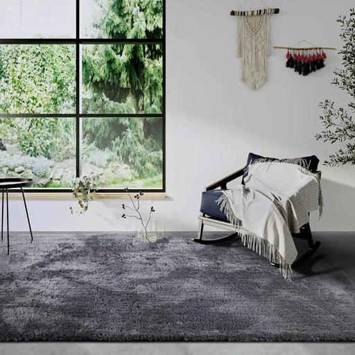 RugsDirect Online Plain/Nearly Plain Myk 106114 Dark Grey Rug - Woven Rugs