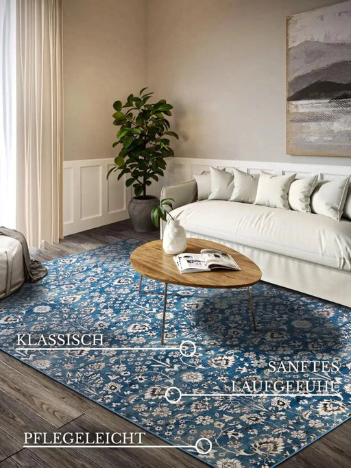 RugsDirect Online Traditional Kollektion 1869 106119 Blue Cream Rug - Woven Rugs