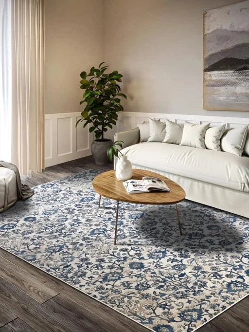 RugsDirect Online Traditional Kollektion 1869 106120 Cream Blue Rug - Woven Rugs