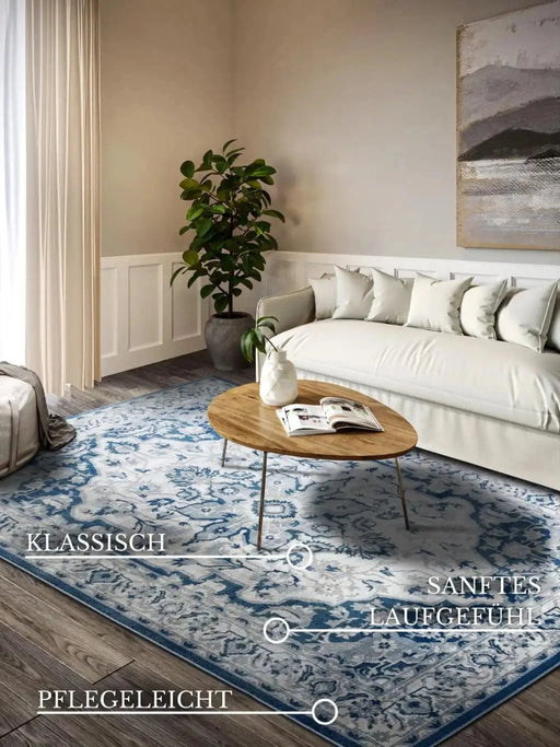 RugsDirect Online Traditional Kollektion 1869 106122 Cream Blue Rug - Woven Rugs