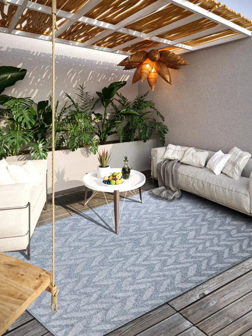 RugsDirect Online Plain/Nearly Plain 1883 Indoor Outdoor 106151 Grey Rug - Woven Rugs