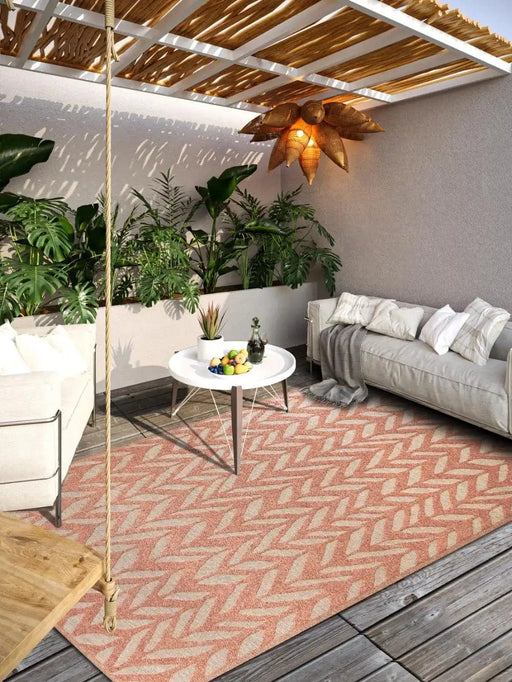 RugsDirect Online Plain/Nearly Plain 1883 Indoor Outdoor 106152 Natural Copper Rug - Woven Rugs