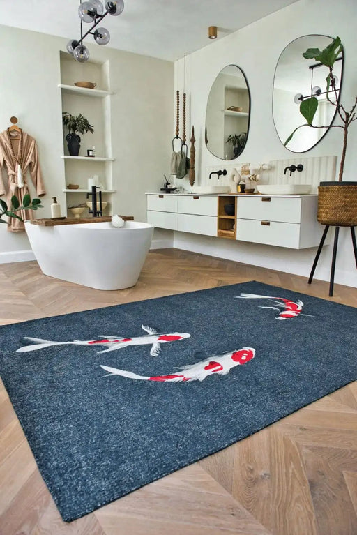 Louis de Poortere Rugs Pop by Louis 9390 Koi Japanese Pond - Woven Rugs