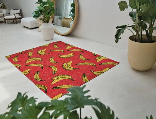 Louis de Poortere Rugs Pop by Louis 9392 Banana Miami Red - Woven Rugs