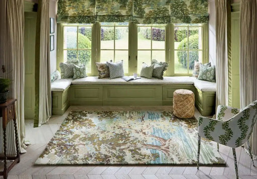 Sanderson Rugs Sanderson Ancient Canopy Fawn/Olive Green 146701 - Woven Rugs