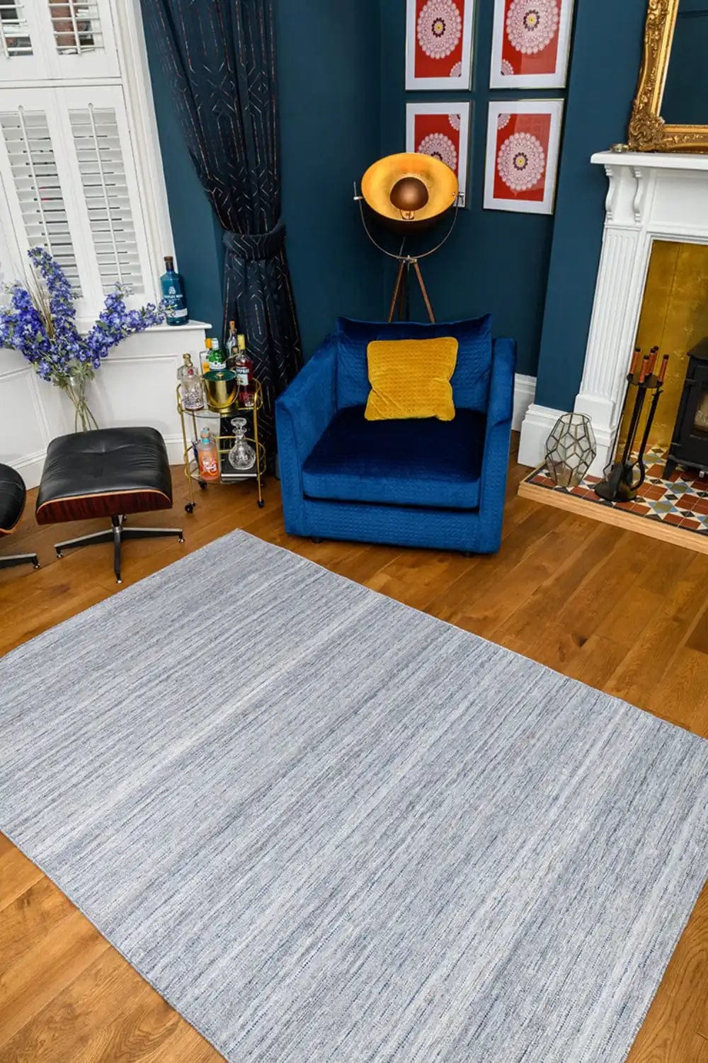 Reverie Anthracite Mediterranean Blue — Woven Rugs