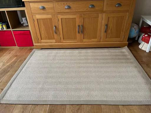 Havana Sisal Argent with a Faux Suede Caramel 1