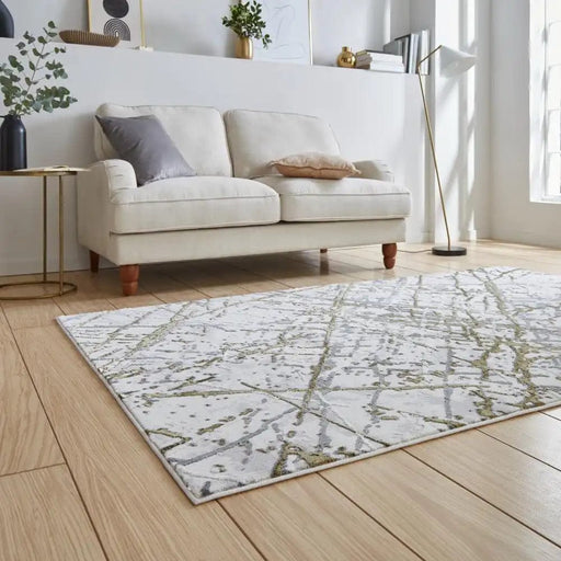 Think Rugs Rugs Artemis B8403A Gold Silver - Woven Rugs