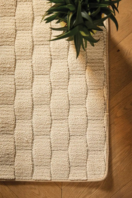 Origins Rugs Sculptured Washable Basket Weave Ivory - Woven Rugs